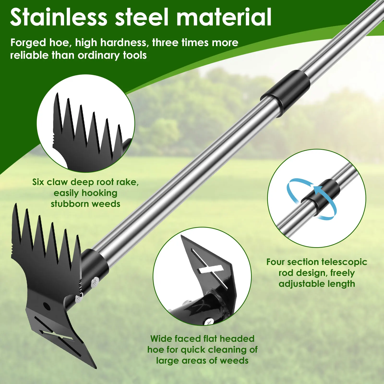 Garden Thatch Rake Stainless S - Weed Puller 리뷰 및 가격