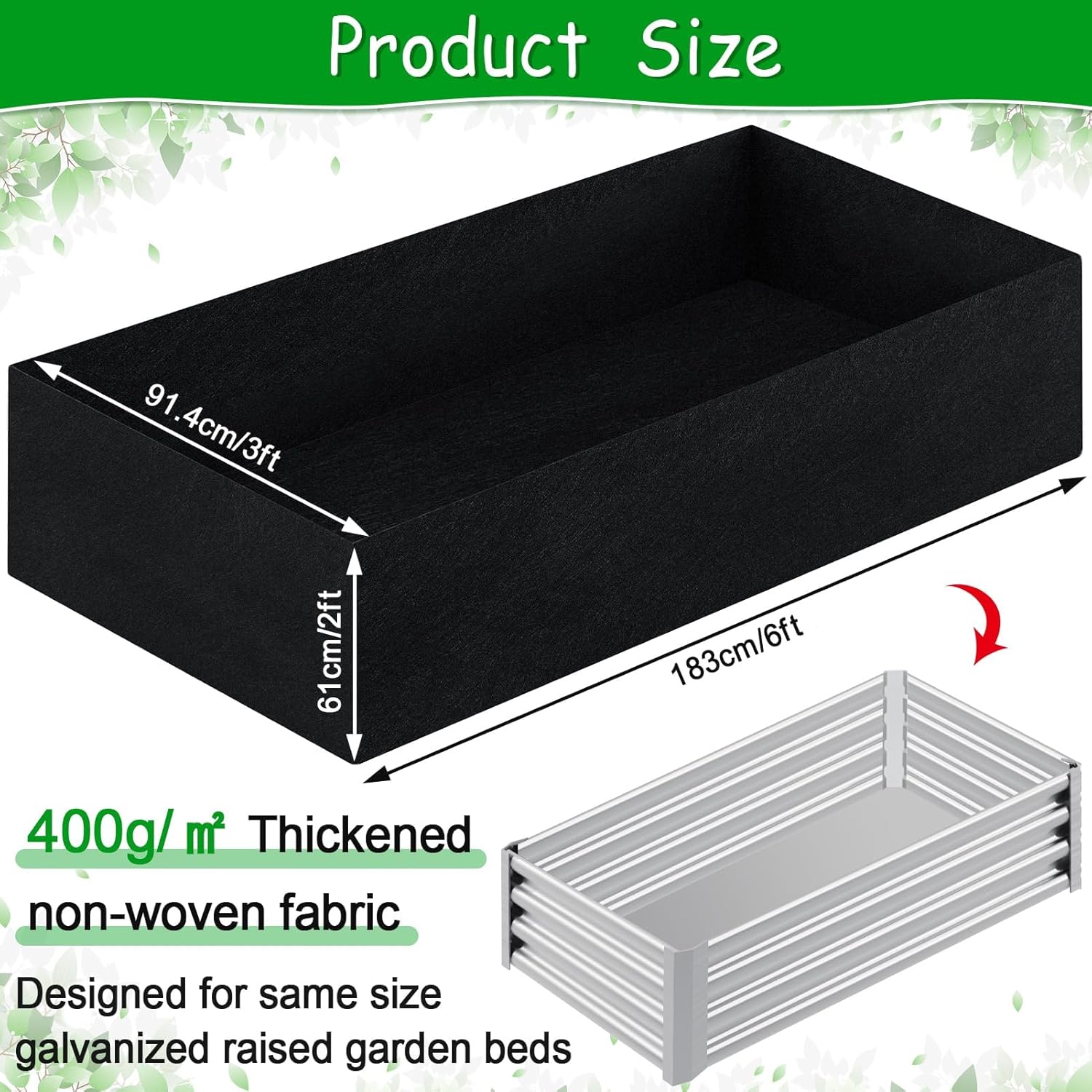 Fabric Raised Garden Bed Liner - Grow Bags 리뷰 및 가격