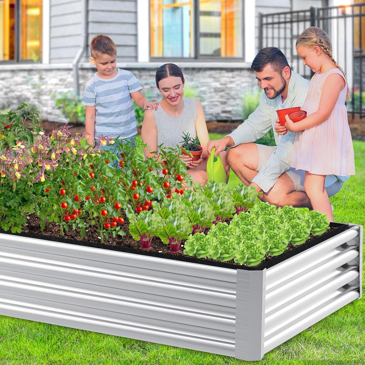 Fabric Raised Garden Bed Liner - Grow Bags 리뷰 및 가격