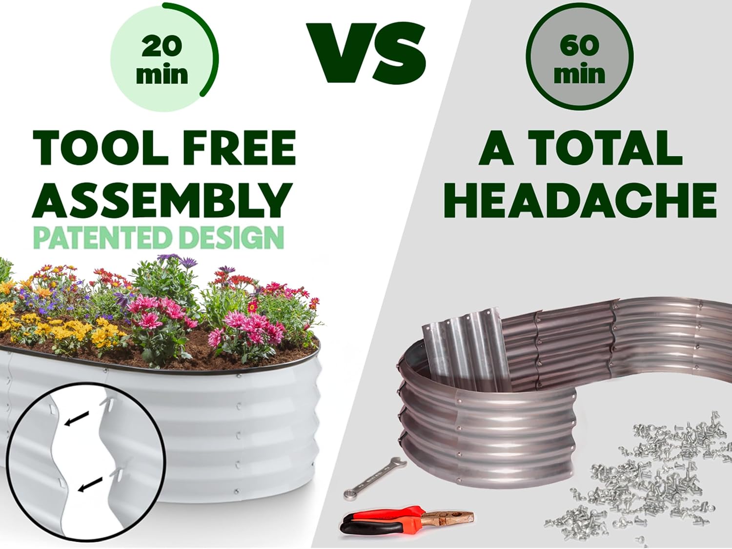 Galvanized Raised Garden Beds  - Gardening Tools Box 리뷰 및 가격