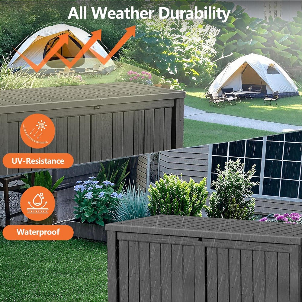 120 Gallon Outdoor Storage Box - Gardening Tools Box 리뷰 및 가격