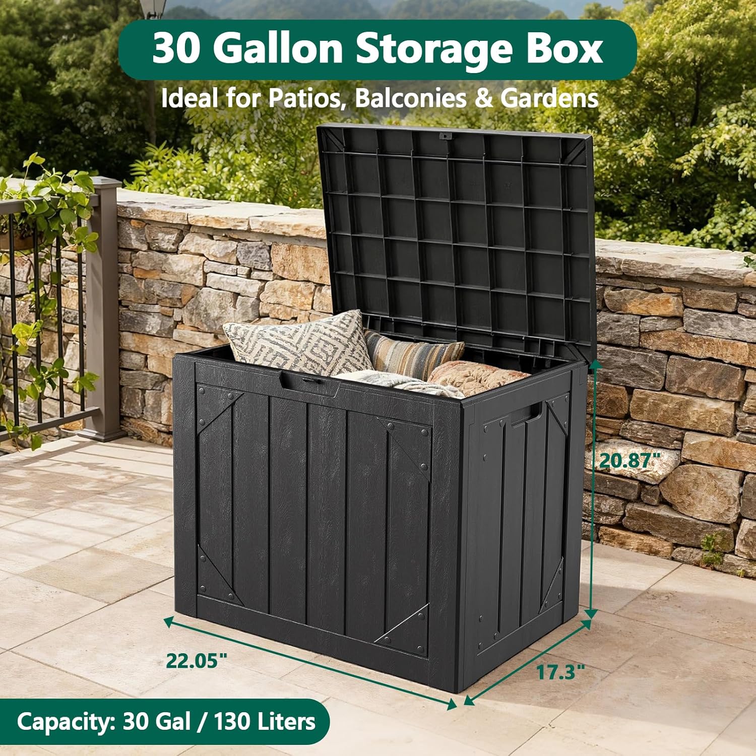 30 Gallon Outdoor Storage Box  - Gardening Tools Box 리뷰 및 가격