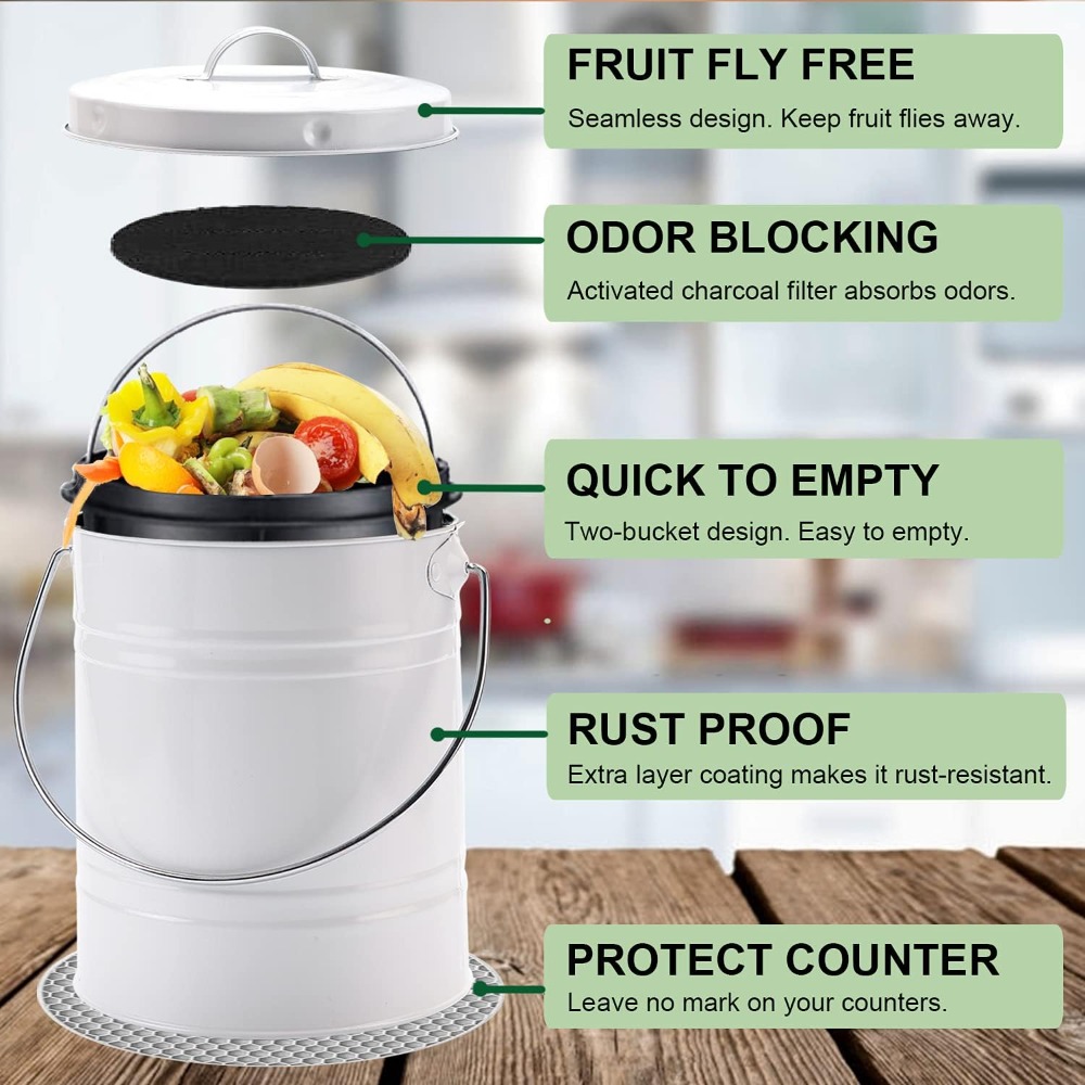 1 Gallon Compost Bin for Kitch - Compost Bin 리뷰 및 가격