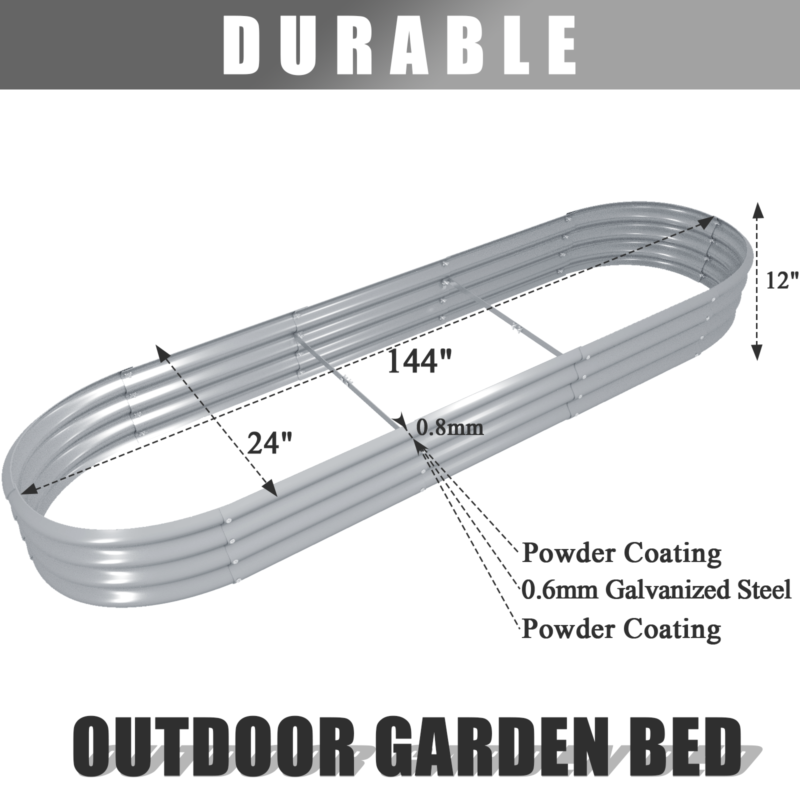 12x2x1FT Galvanized Raised Gar - Gardening Tools Box 리뷰 및 가격