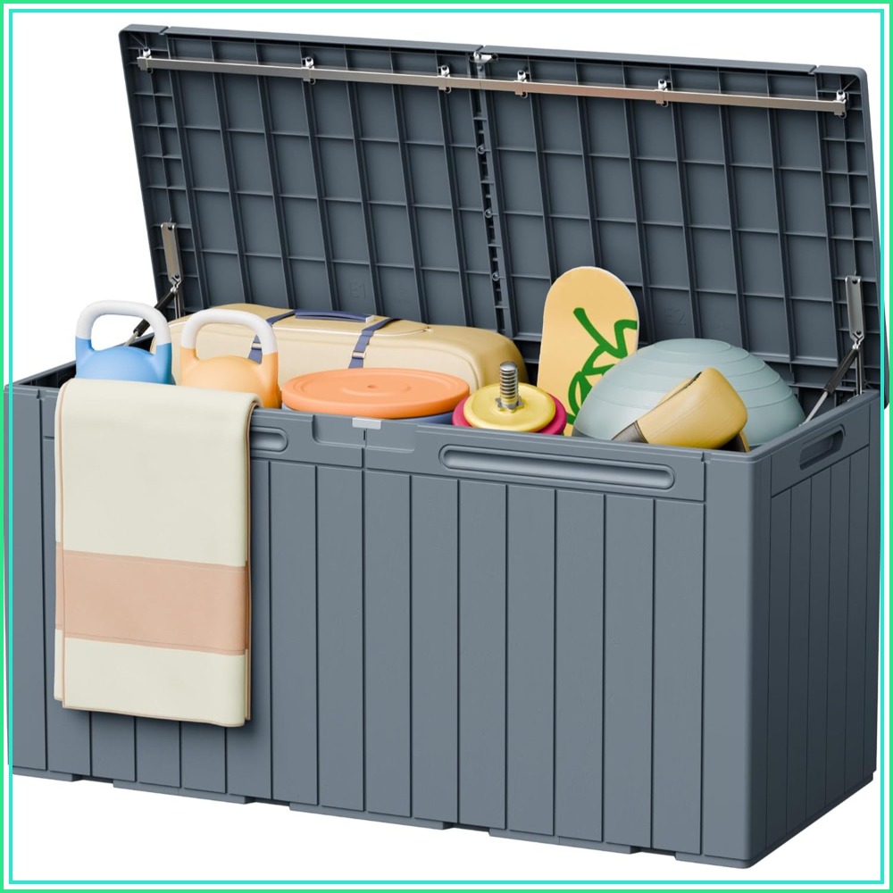 110 Gallon Outdoor Storage Box - Gardening Tools Box 리뷰 및 가격