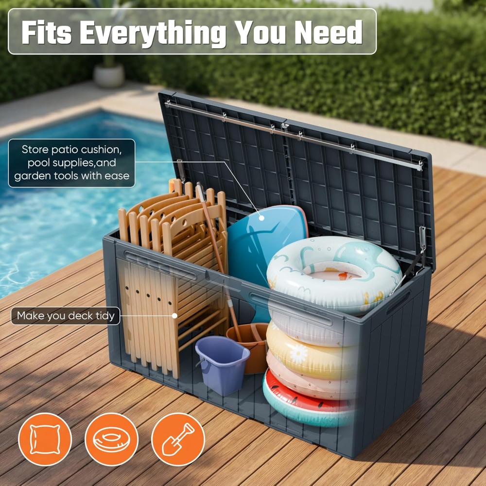 110 Gallon Outdoor Storage Box - Gardening Tools Box 리뷰 및 가격